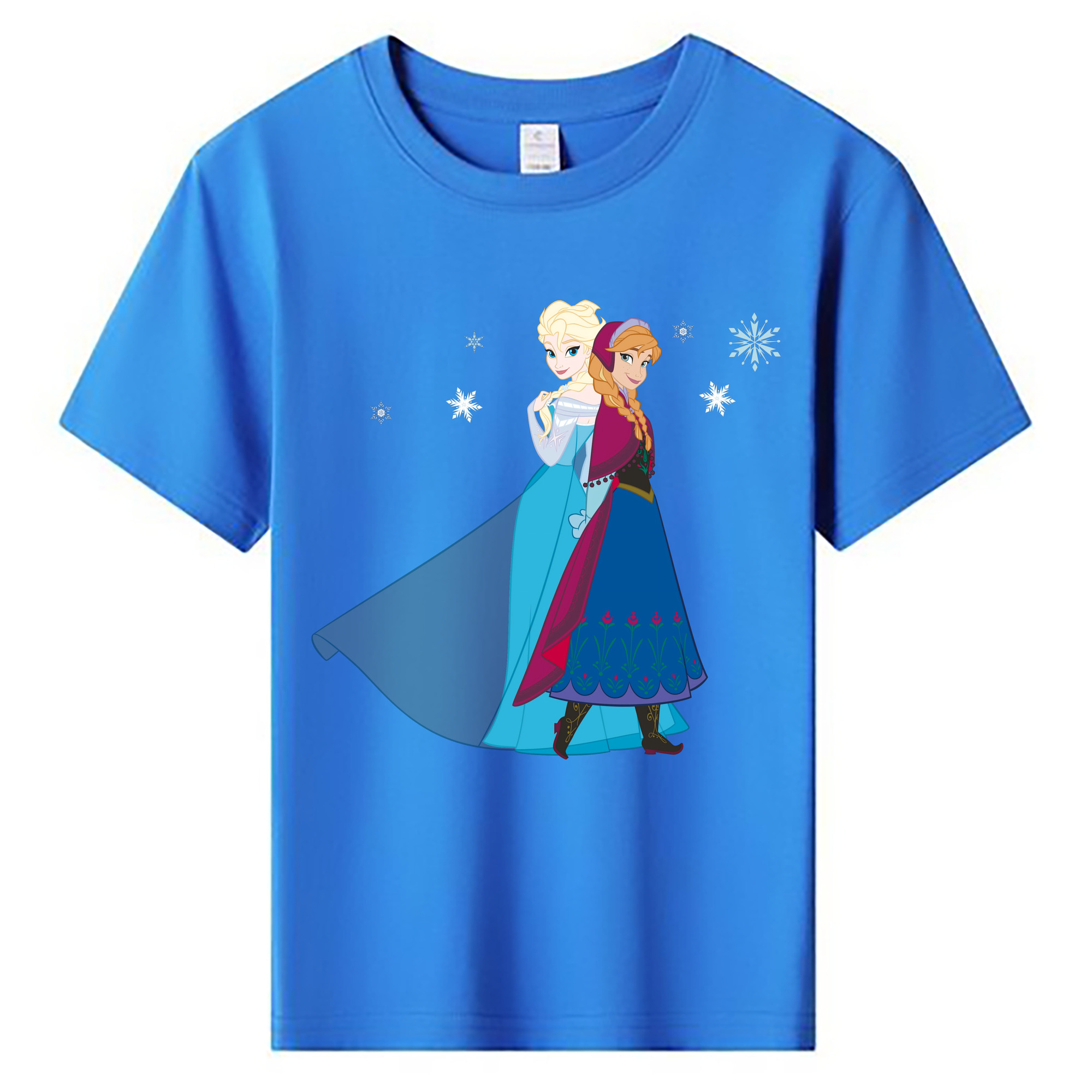 （画像用） アナと雪の女王 アンナ エルサ Frozen Anna Elsa 綿100％キッズTシャツ（フロントプリント）